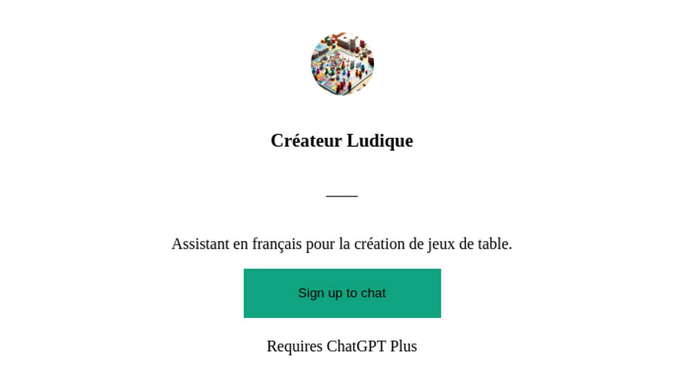 Créateur Ludique Screenshot