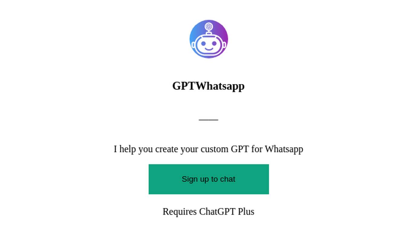 GPTWhatsapp Screenshot