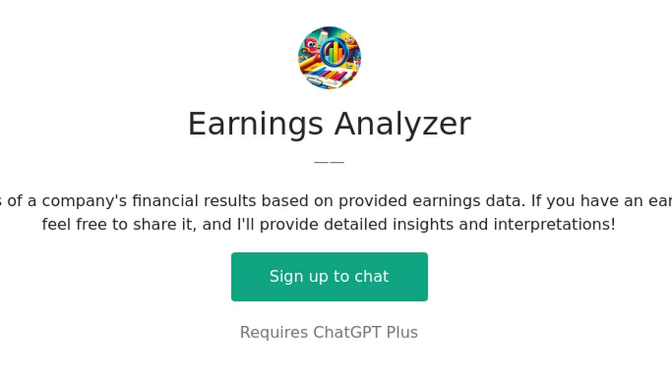 Earnings Analyzer Screenshot