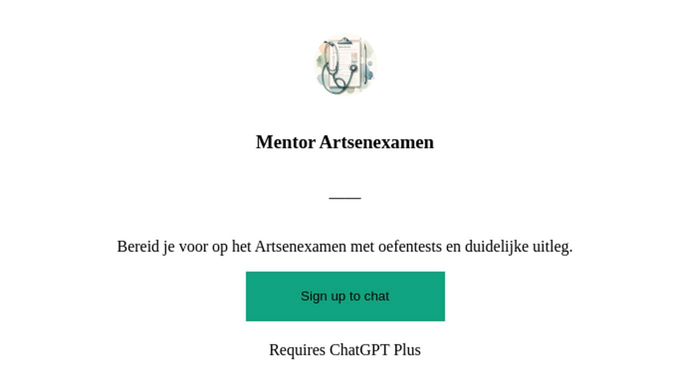 Mentor Artsenexamen Screenshot