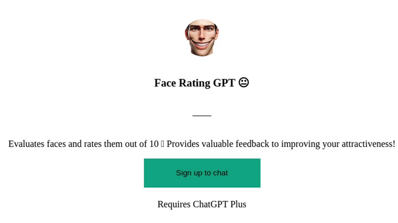 Face Rating GPT 😐 Screenshot