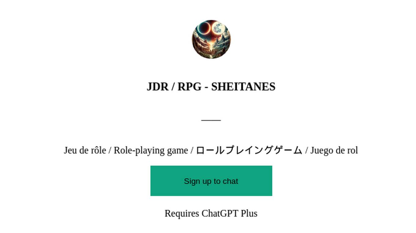 JDR / RPG - SHEITANES Screenshot